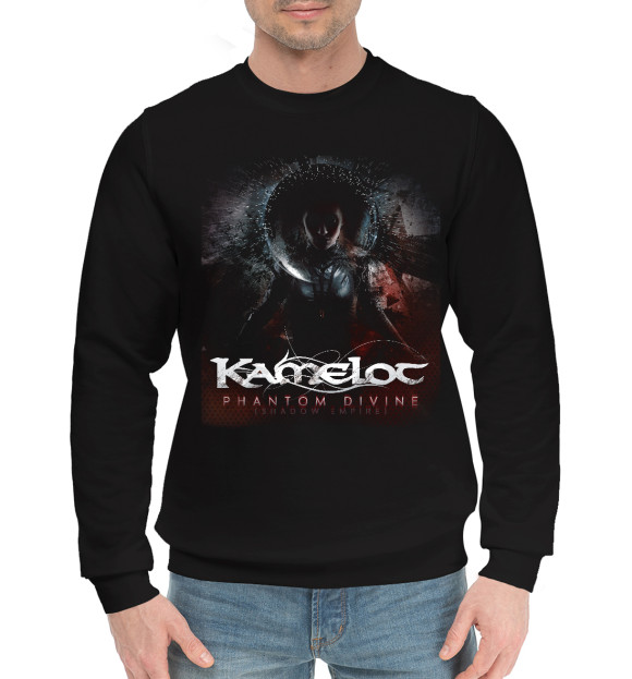 Мужской хлопковый свитшот с изображением Kamelot цвета Черный