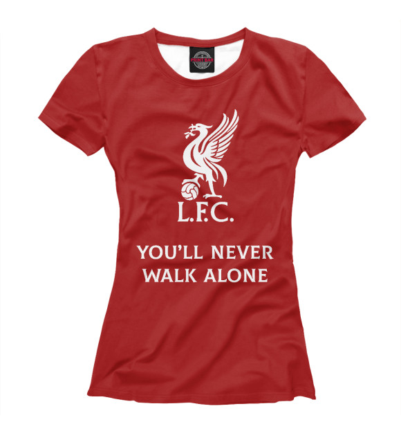 Футболка для девочек с изображением You'll never walk alone цвета Белый