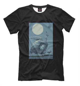 Мужская футболка Гном и Луна
