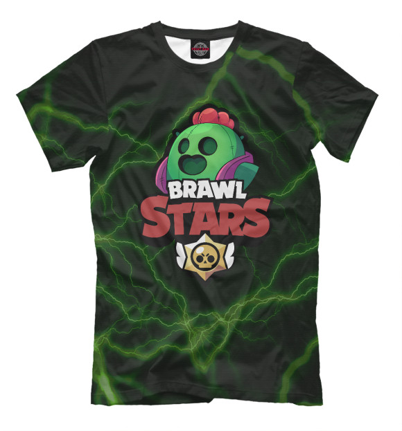 Футболка для мальчиков с изображением Brawl Stars: Spike цвета Белый