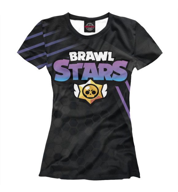 Футболка для девочек с изображением Brawl Stars цвета Белый