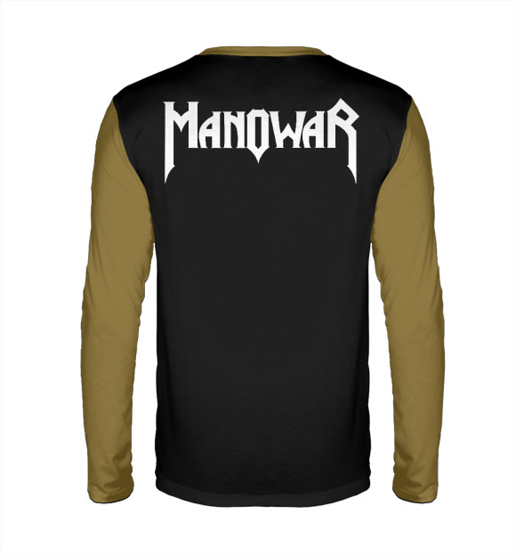 Мужской лонгслив с изображением Manowar цвета Белый
