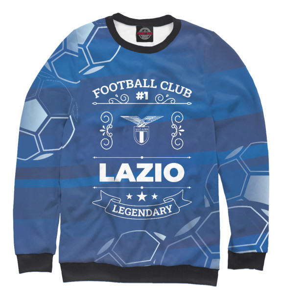 Мужской свитшот с изображением Lazio FC #1 цвета Белый