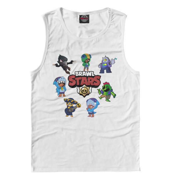 Майка для мальчика с изображением Brawl Stars цвета Белый