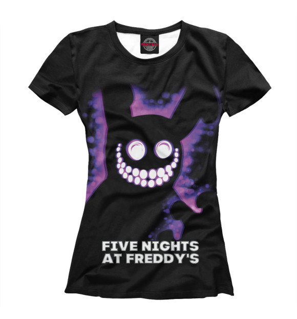 Футболка для девочек с изображением Five Nights at Freddy's цвета Белый