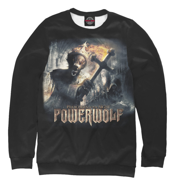 Женский свитшот с изображением Powerwolf цвета Белый