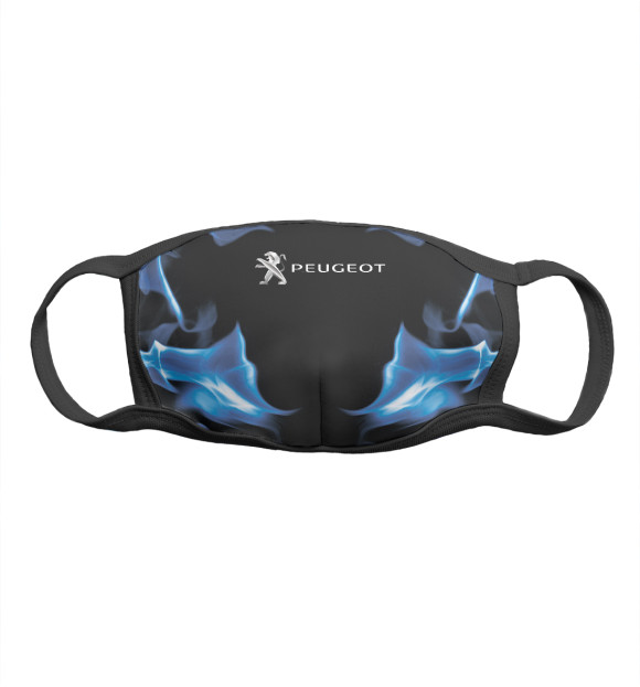Маска тканевая с изображением Peugeot цвета Белый
