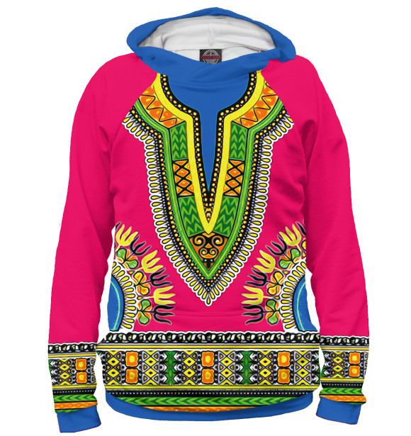 Женское худи с изображением Орнамент цвета Белый