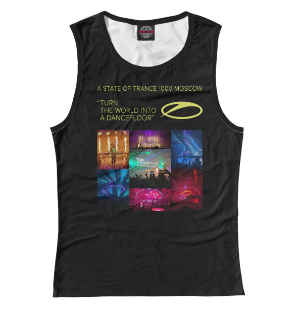 Майка для девочки с изображением ASOT1000 MOSCOW MEMORIES цвета Белый