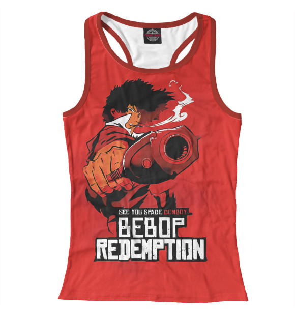Женская майка-борцовка с изображением Ковбой Бибоп цвета Белый
