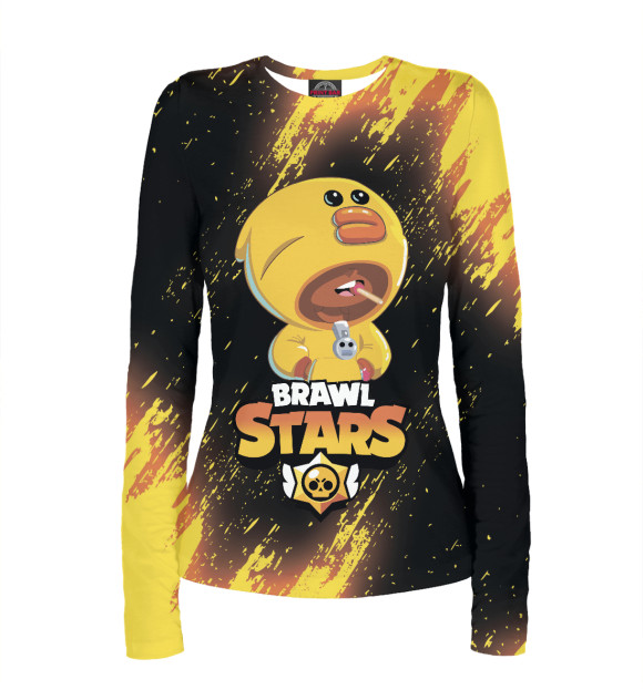 Женский лонгслив с изображением Brawl Stars цвета Белый