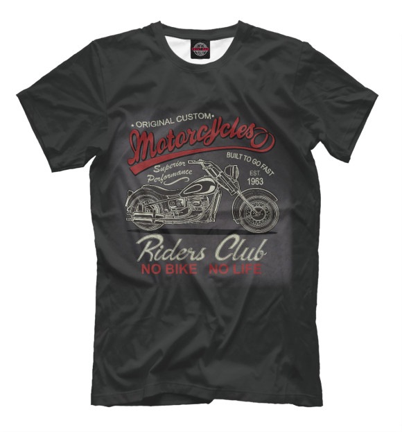 Мужская футболка с изображением Riders Club цвета Белый
