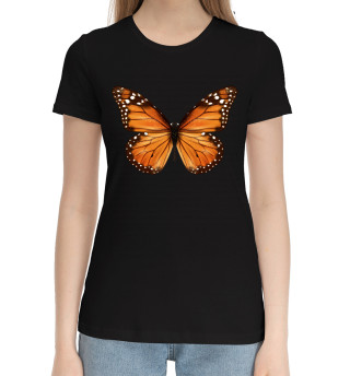 Хлопковая футболка для девочек Бабочка