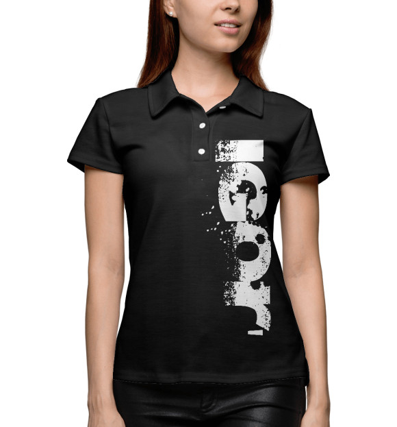 Женское поло с изображением Игорь (брызги красок) цвета Белый