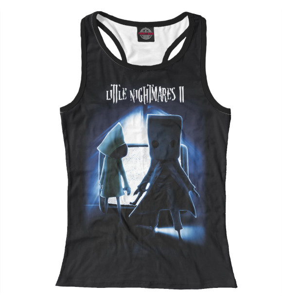 Женская майка-борцовка с притом Little Nightmares цвета Белый Женская майка-борцовка с изображением Little Nightmares цвета Белый