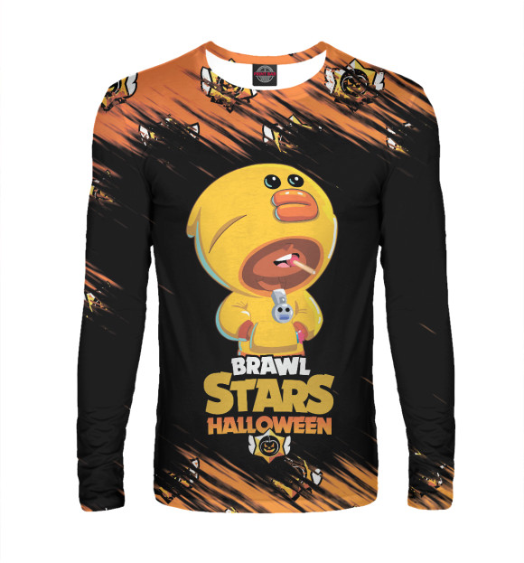 Мужской лонгслив с изображением Brawl Stars цвета Белый