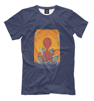 Мужская футболка Alien meditation