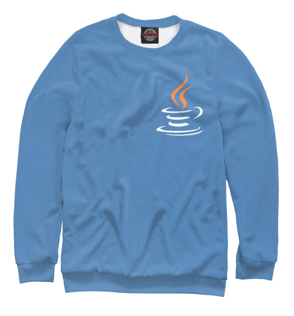 Свитшот для девочек с изображением Java Logo цвета Белый