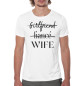 Мужская футболка Wife белый фон