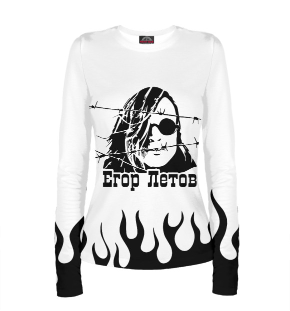 Женский лонгслив с изображением Гражданская Оборона цвета Белый