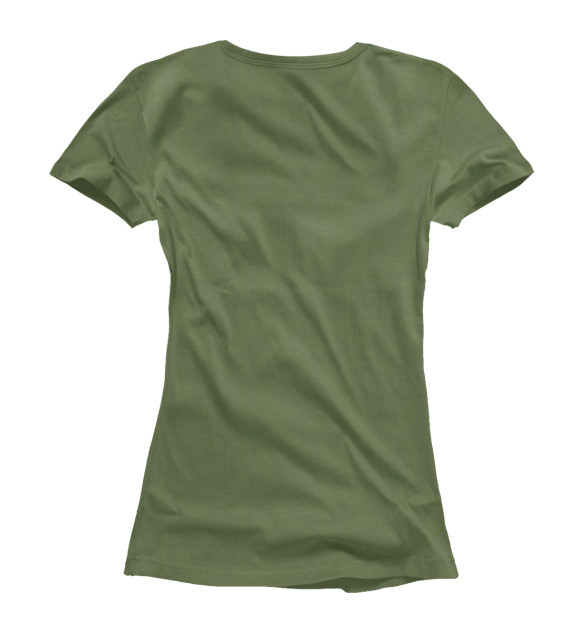 Женская футболка с изображением Девушки и танки цвета Белый