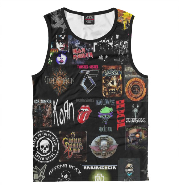 Майка для мальчика с изображением Метал группы цвета Белый