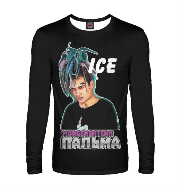 Мужской лонгслив с изображением Morgenshtern цвета Белый