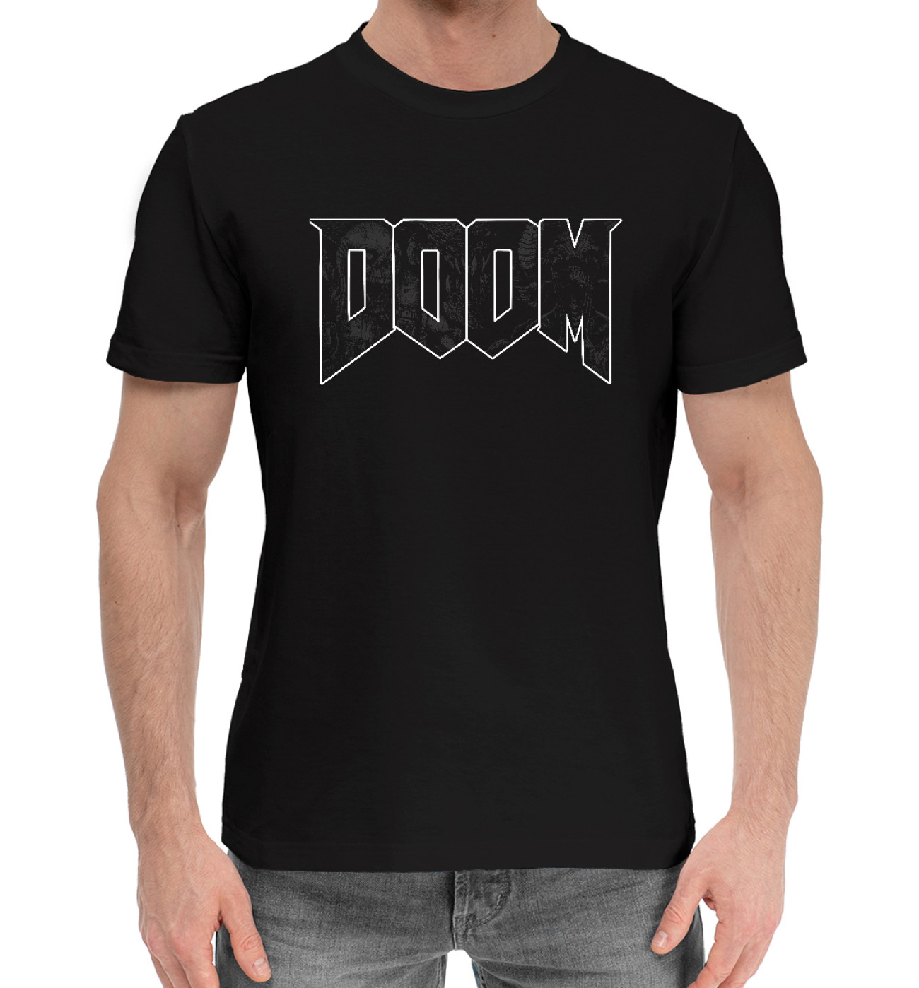 Мужская Хлопковая футболка DOOM, артикул: DOO-127272-hfu-2
