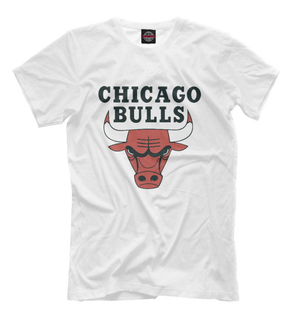 Мужская футболка с изображением Chicago Bulls цвета Белый