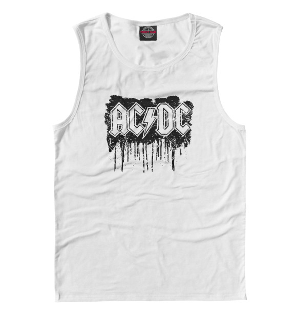 Мужская майка с изображением AC/DC цвета Белый