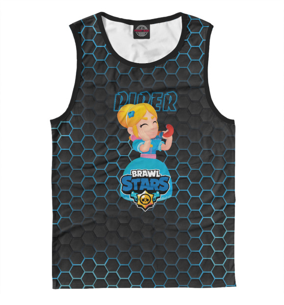 Майка для мальчика с изображением Пайпер. Brawl Stars цвета Белый