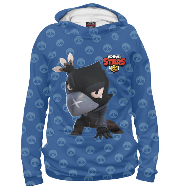 Женское худи с изображением Brawl Stars Crow цвета Белый