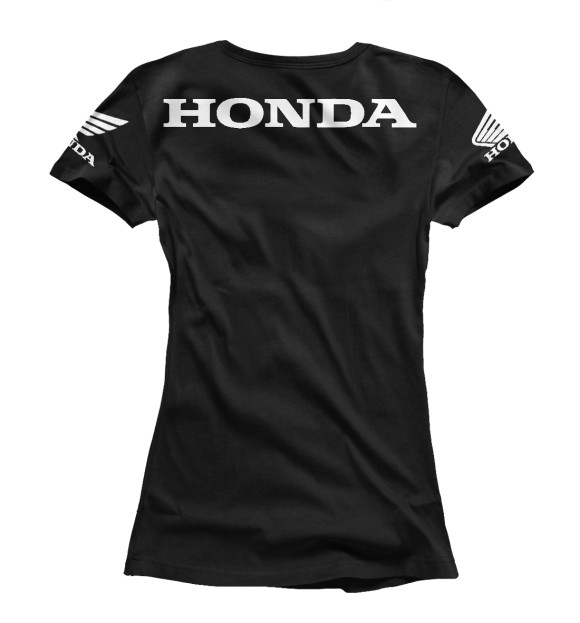 Женская футболка с изображением Honda цвета Белый