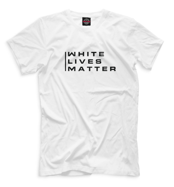 Мужская футболка с изображением White lives matter цвета Белый