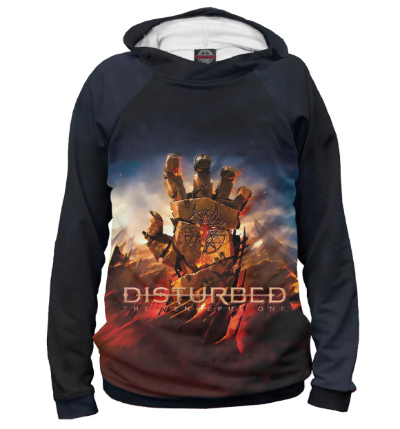Женское худи с изображением Disturbed альбом цвета Белый