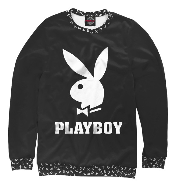 Мужской свитшот с изображением Playboy цвета Белый