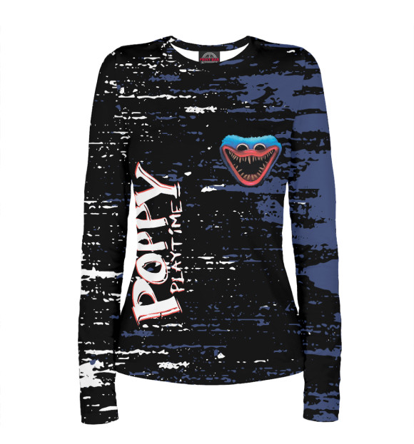 Женский лонгслив с изображением Poppy Playtime цвета Белый