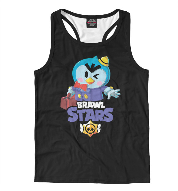 Мужская майка-борцовка с изображением Brawl Stars MR.R цвета Белый