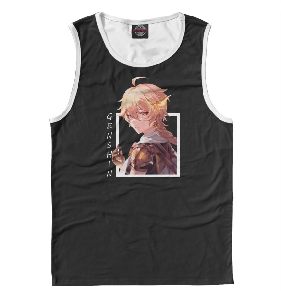 Майка для мальчика с изображением Genshin Impact. Итэр цвета Белый