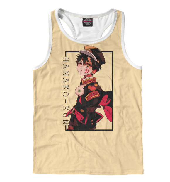 Мужская майка-борцовка с изображением Ханако-кун цвета Белый