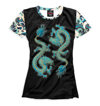 Женская футболка Китайские драконы
