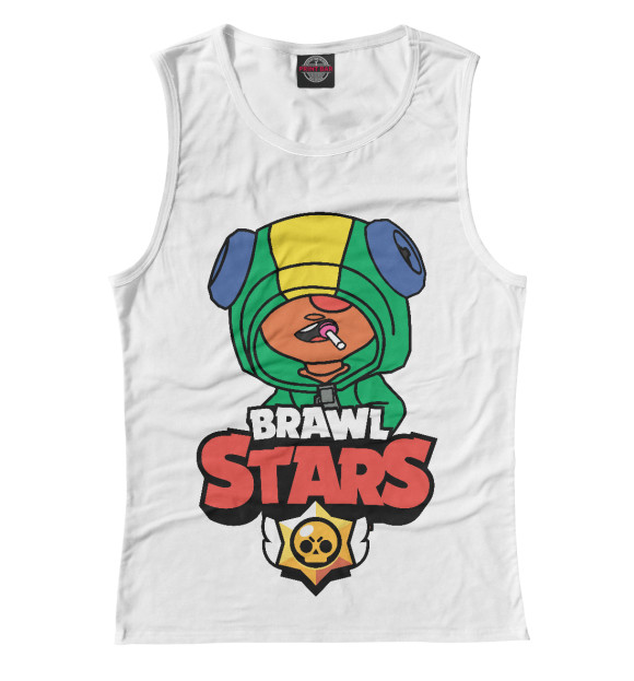 Женская майка с изображением Leon цвета Белый