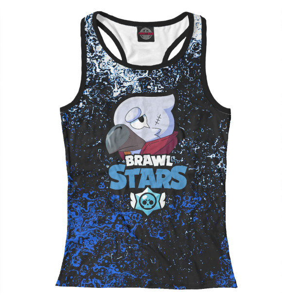 Женская майка-борцовка с изображением Brawl Stars цвета Белый