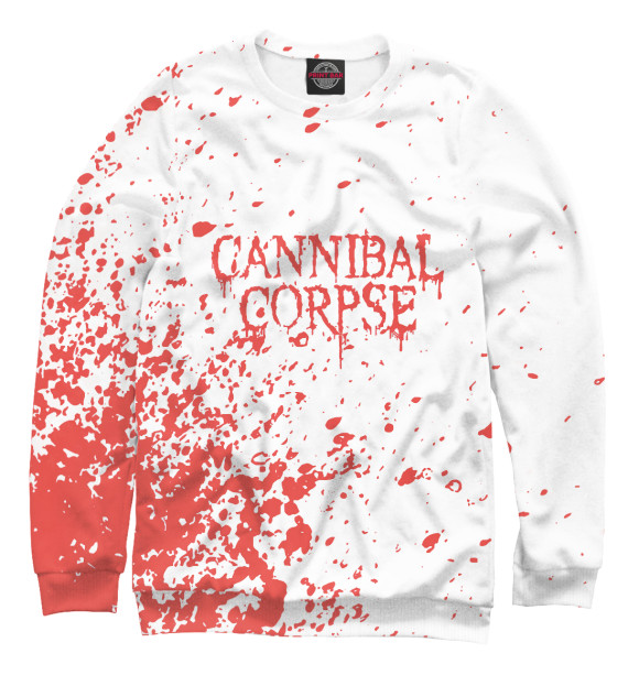 Свитшот для мальчиков с изображением Cannibal Corpse цвета Белый