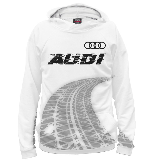 Худи для мальчика с изображением Audi Speed Tires на белом цвета Белый