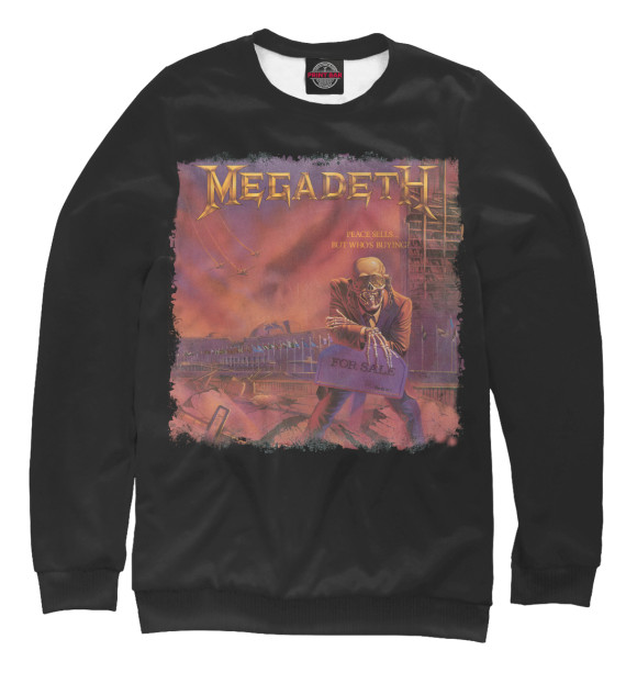Женский свитшот с изображением Megadeth цвета Белый