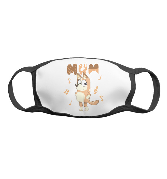 Маска тканевая с изображением Dog Mum цвета Белый