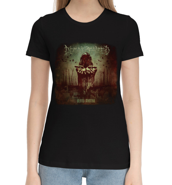 Женская хлопковая футболка с изображением Decapitated цвета Черный
