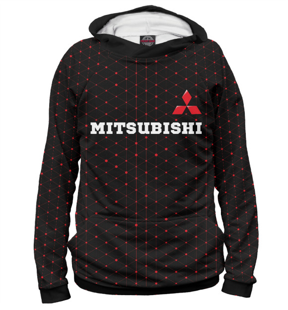 Худи для мальчика с изображением Митсубиси | Mitsubishi цвета Белый