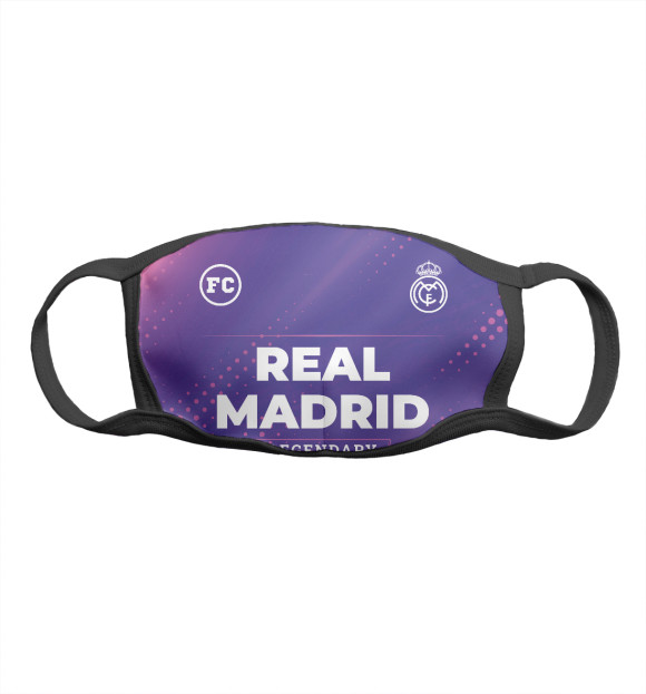 Маска тканевая с изображением Real Madrid Sport Grunge цвета Белый